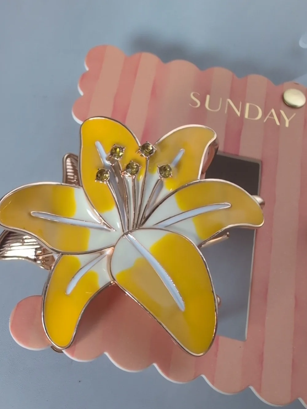 Sunday State Lilly Metal Hair Claw Clips Crystal Embellished